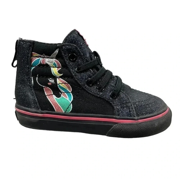 Vans Unicorn  Sparkle High Top Shoes Size 6.5 - Picture 1 of 7